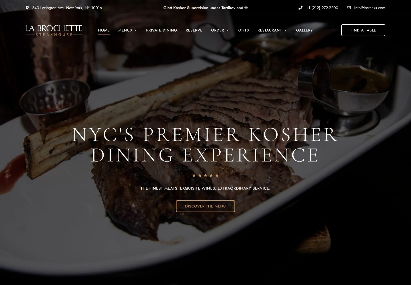 La Brochette website — desktop view