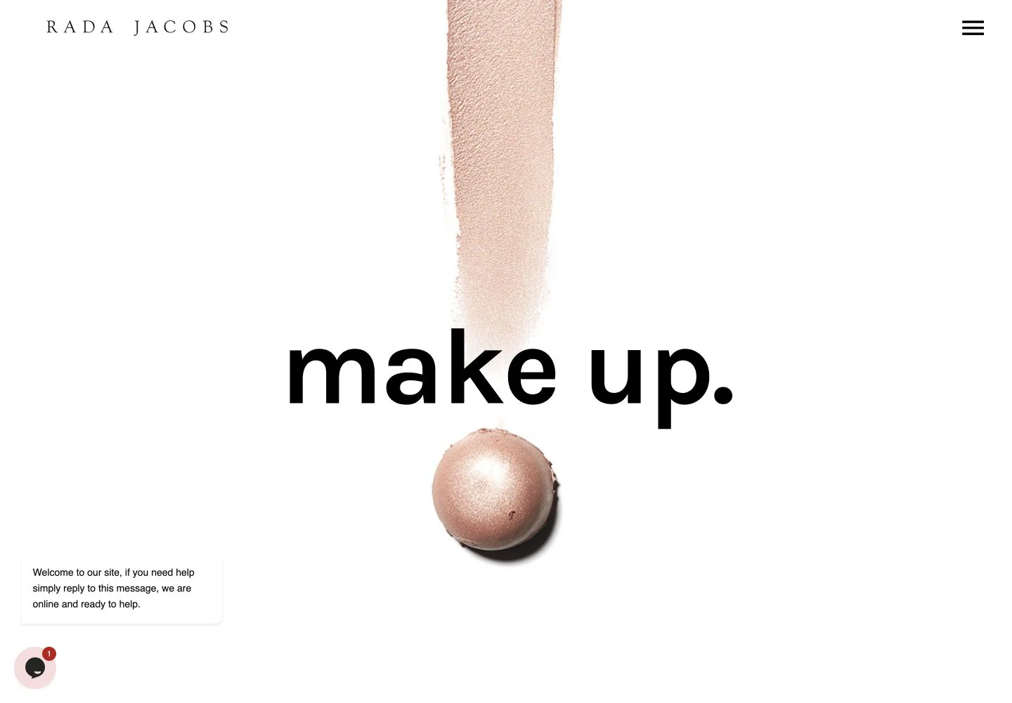 Rada Jacobs website — desktop view